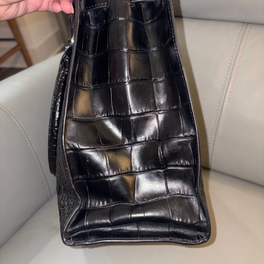 Michael Kors Black Embossed Leather Bag - Picture 7 of 10